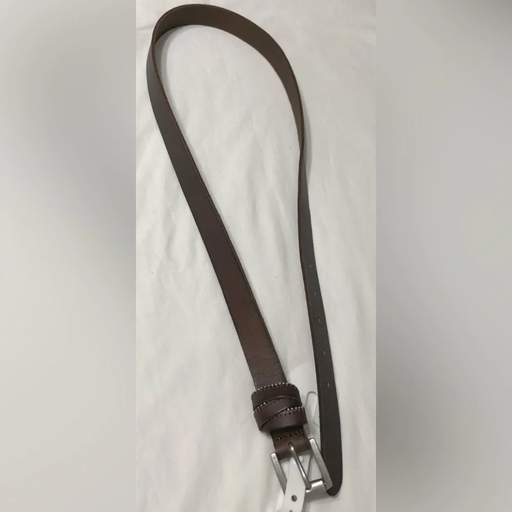 Leather Belt dark brown for women. S/M38”L X 1”W